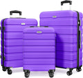 Violet Purple 3-Piece Hardshell Luggage Set 20/24/28 in - Lightweight