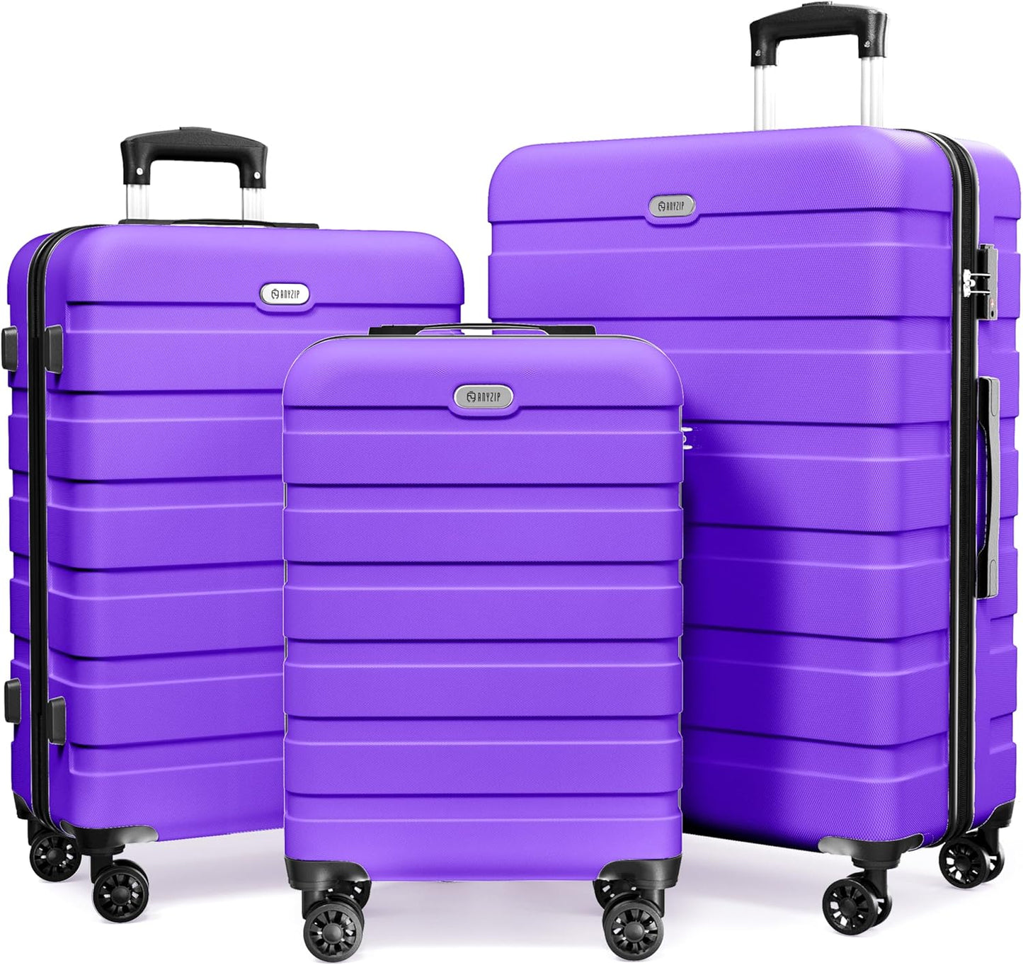 AnyZip Luggage Sets 3 Piece Hardshell Suitcase Set for Travel