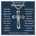 To My Grandson Necklace From Grandma - Faith Cross Gift