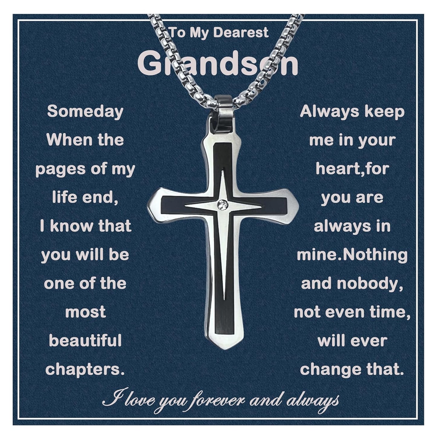 To My Grandson Necklace - Thoughtful Gift from Grandma