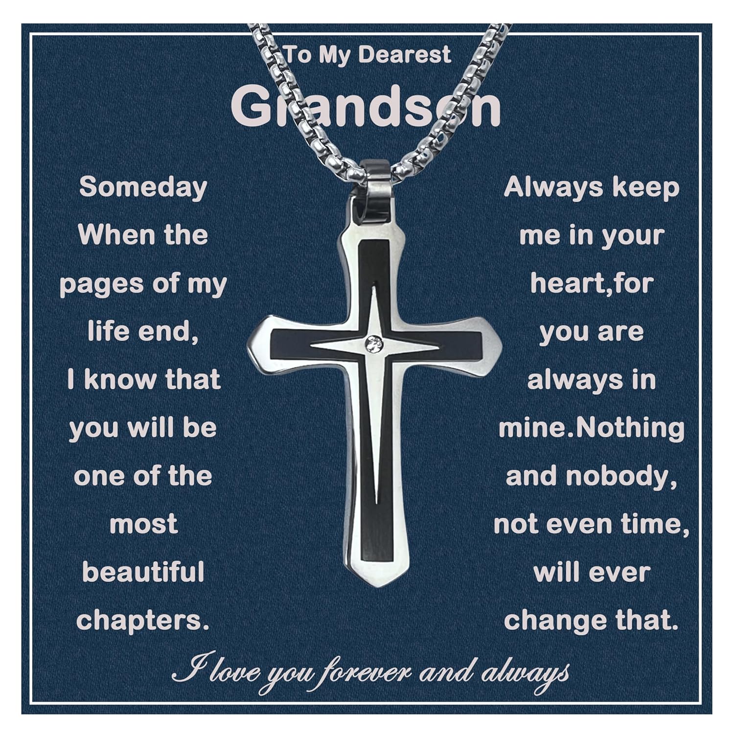 To My Grandson Necklace - Thoughtful Gift from Grandma