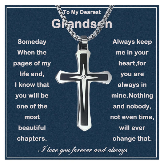 To My Grandson Necklace - Thoughtful Gift from Grandma