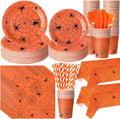 Halloween Spiderweb Party Tableware Set for 50 Guests - Complete 452pc