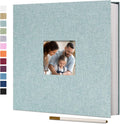 Large Photo Album Self Adhesive for 4x6 8x10 10x12 Pictures - Linen