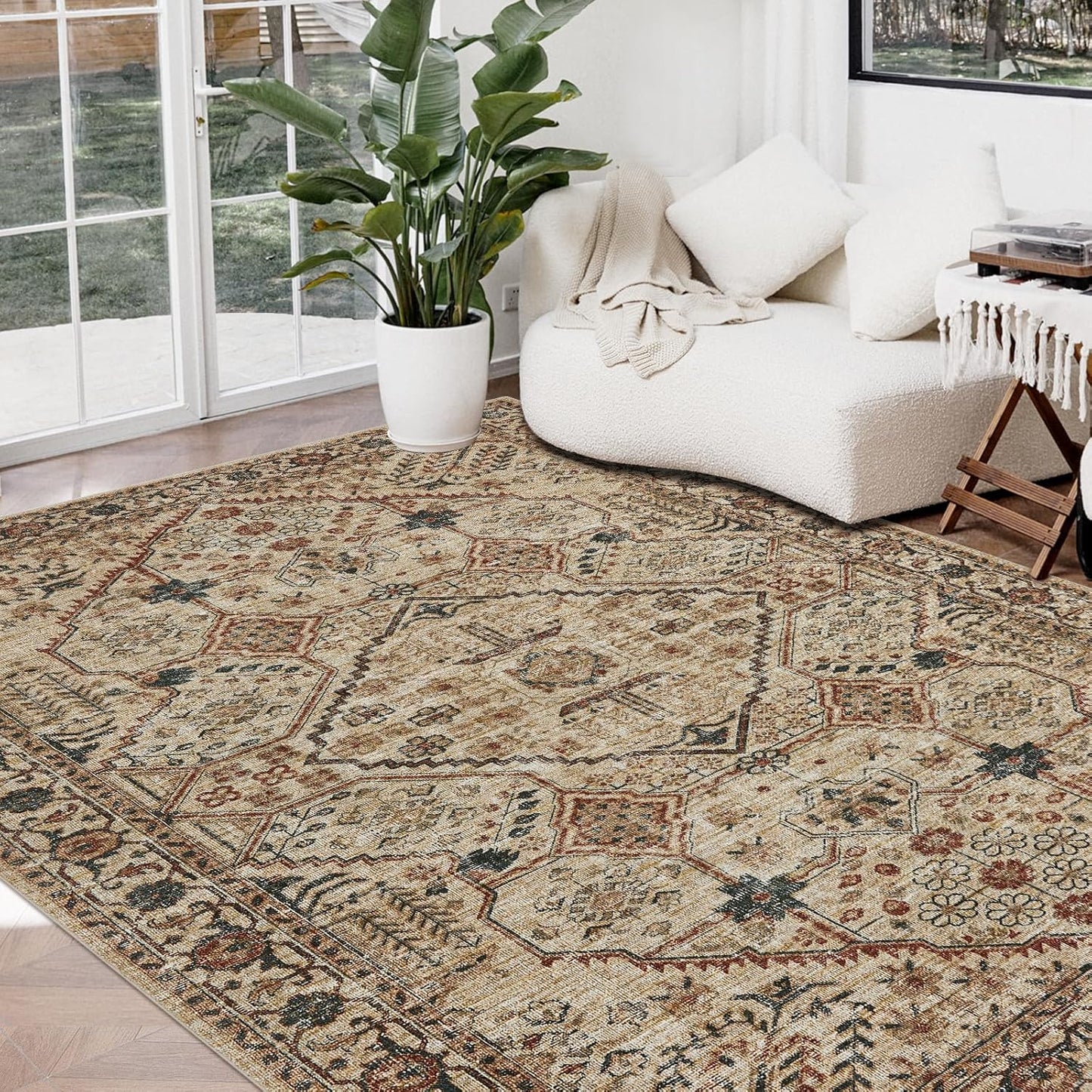 Joydeco 9x12 Area Rugs for Living Room, Vintage Non Slip Rug