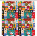 Christmas Shower Curtain Modern Funny Xmas Winter Patterns - Durable