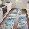 Kitchen Rugs Set of 3 Non Slip Washable Runner Mats - Waterproof