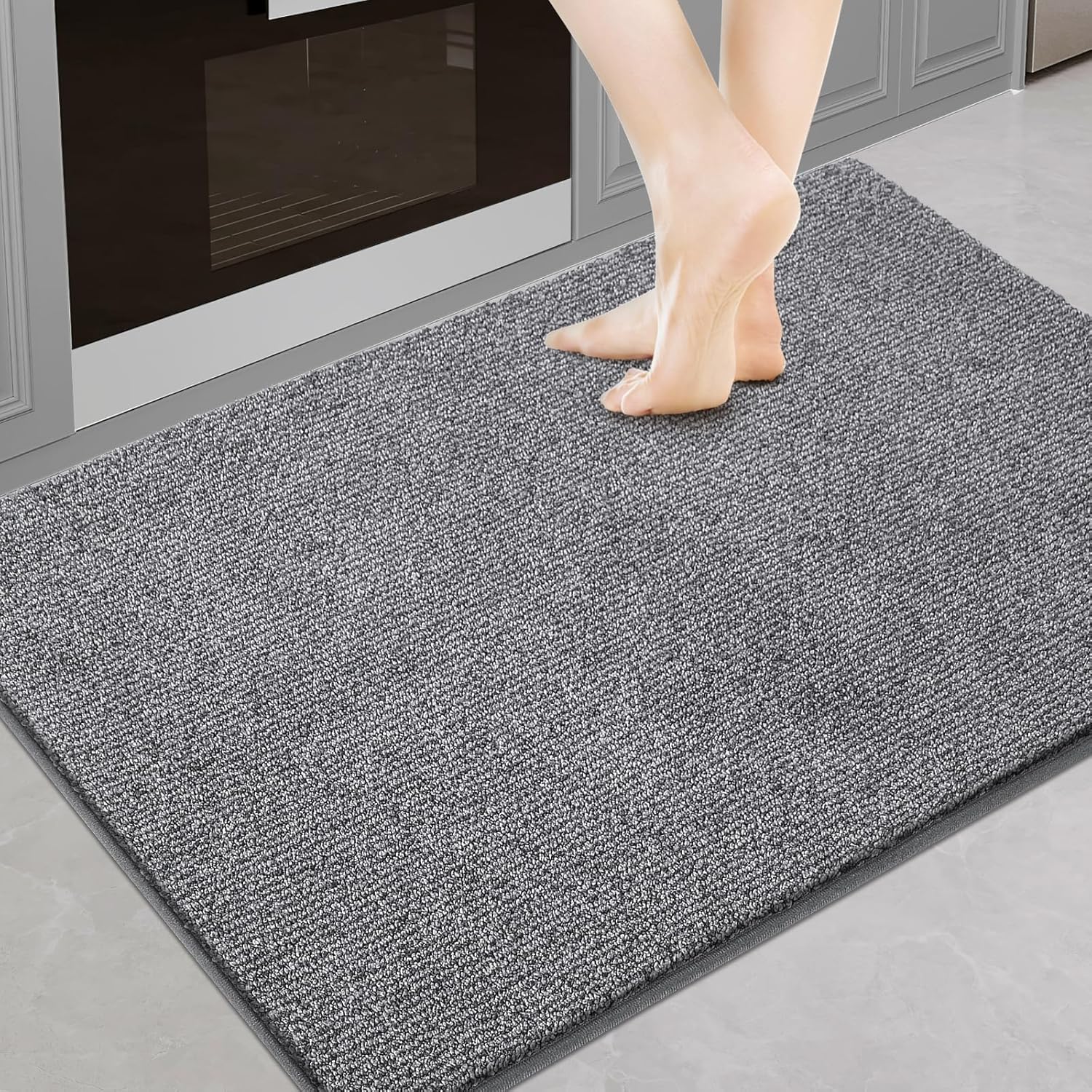 Washable Kitchen Rug 24in x 35.5in, Non Slip Absorbent Mat