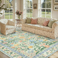 Lahome Machine Washable Area Rug 8x10 - Soft Low Pile Vintage Look
