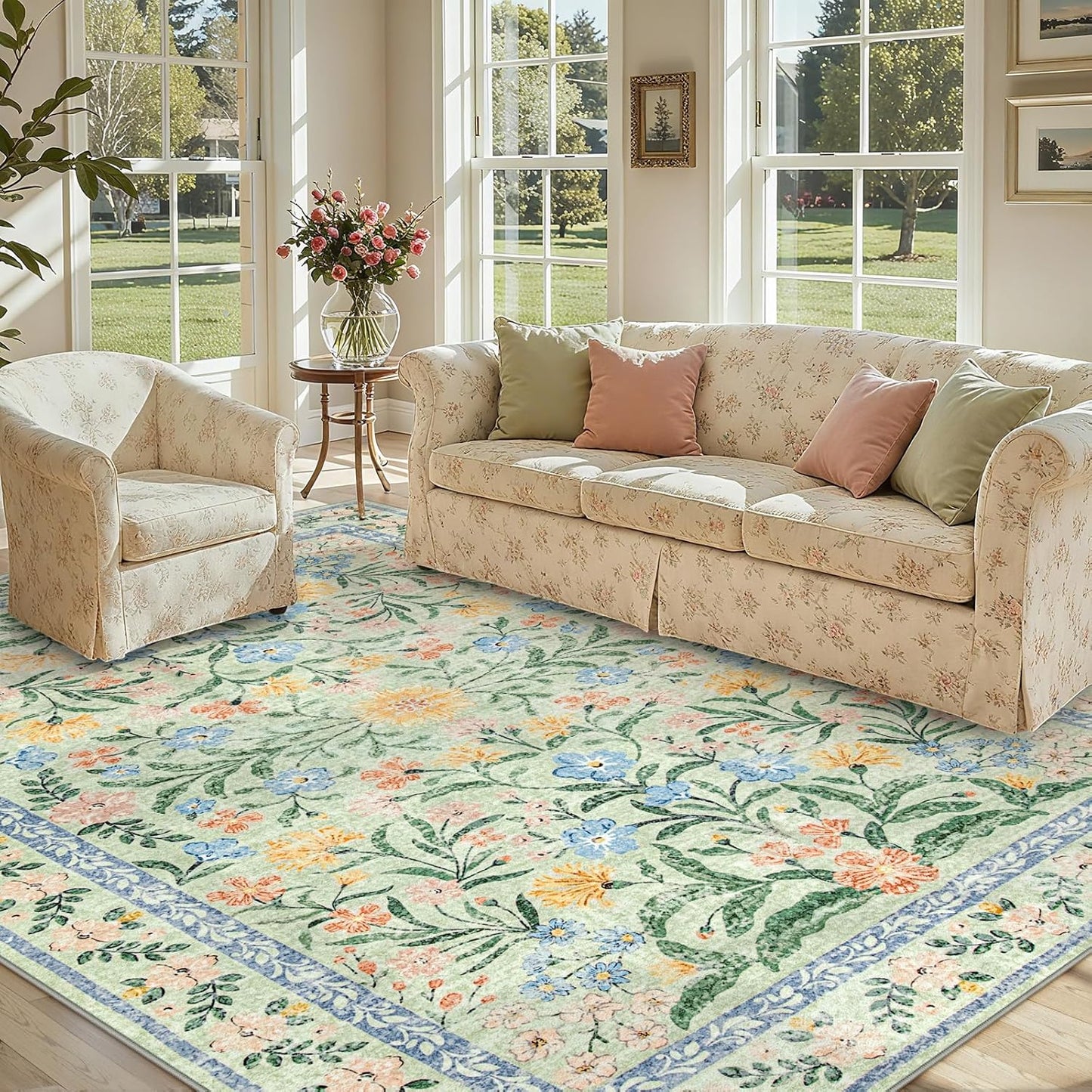 Lahome Machine Washable Area Rugs 8x10 for Cozy Living Spaces