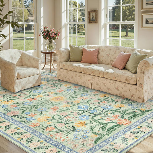 Lahome Machine Washable Area Rugs 8x10 for Cozy Living Spaces