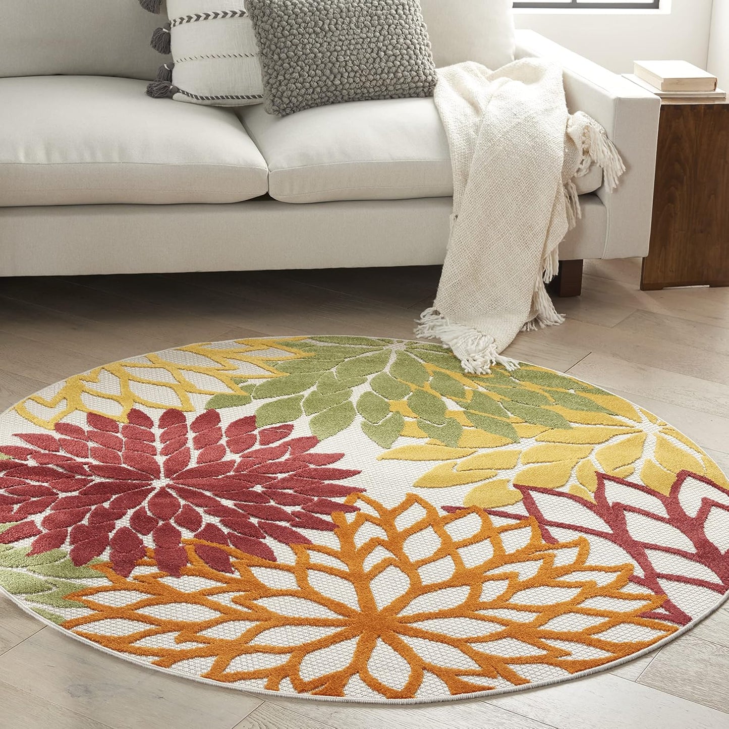 Nourison Aloha Indoor/Outdoor Red Multi Colored Area Rug Review