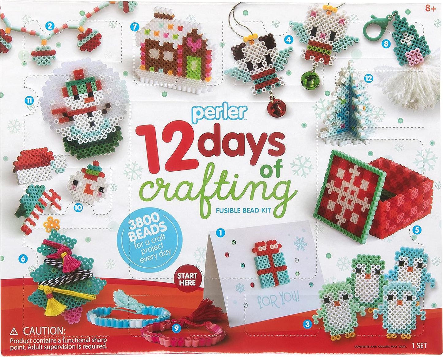 Perler 12 Days of Crafting Christmas Fuse Bead Kit for Fun