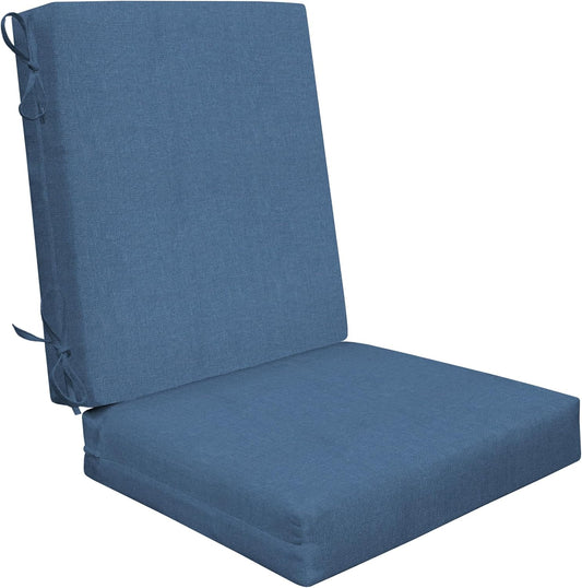 Honeycomb Highback Dining Chair Cushion for Indoor Outdoor Use