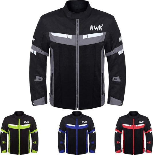 HWK Mesh Motorcycle Jacket Riding Air Motorbike Jacket Biker