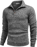 Men's Slim Fit Pullover Sweater - Shawl Collar Thermal Knit