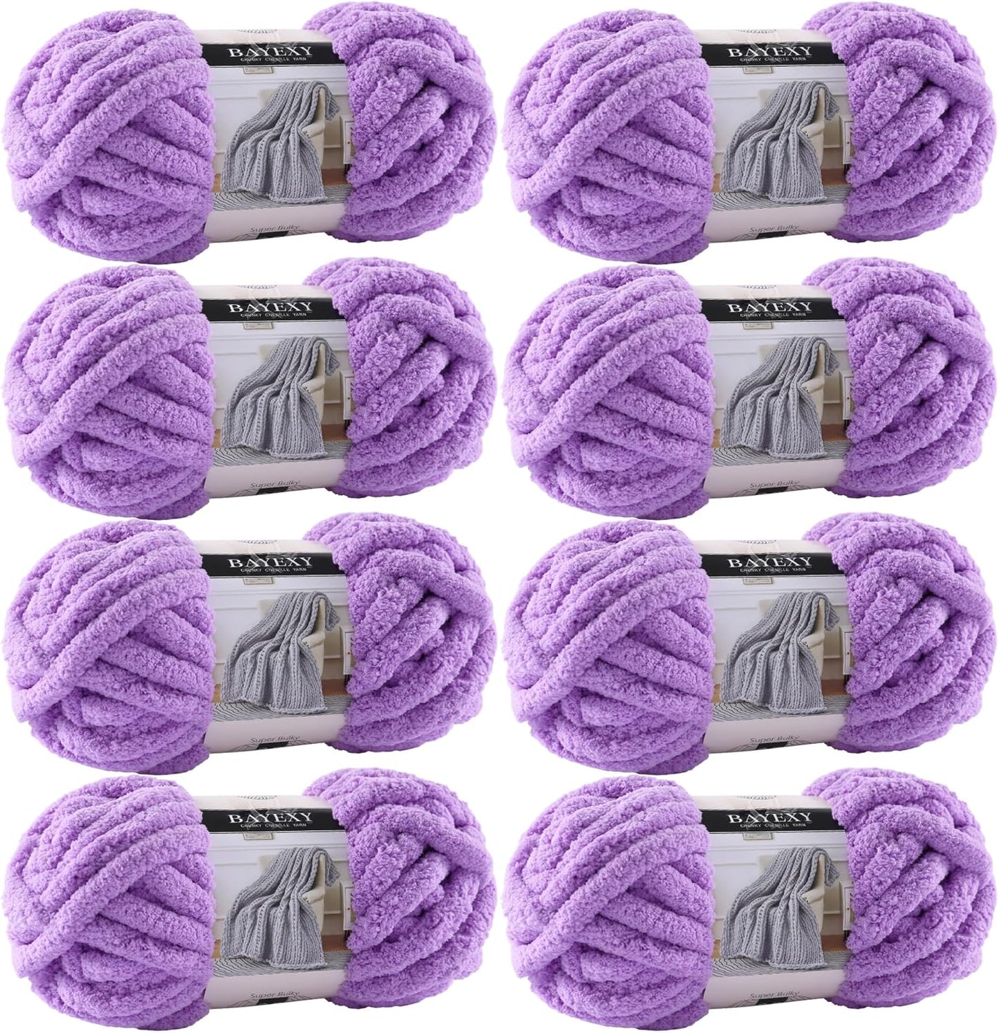 Chunky Chenille Yarn for Hand Knitting - Jumbo Pack for Cozy Crafts