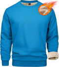 MAGCOMSEN Men's Sherpa Lined Sweatshirt - Warm Crewneck Pullover Made