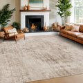 Farmhouse Area Rug 8x10 Washable Modern Abstract - Easy Care Elegance