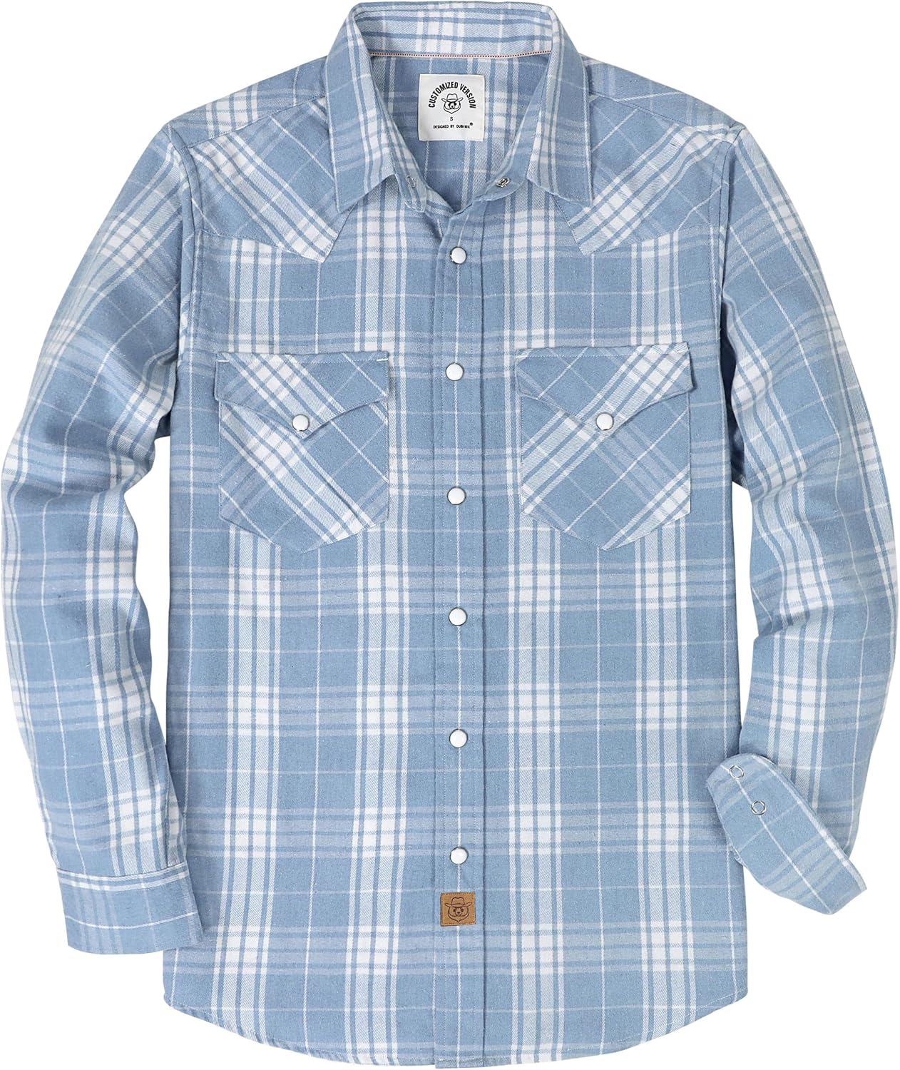 Dubinik Flannel Shirt for Men - Vintage Pearl Snap Western Style