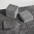36 Pcs Plush Interlocking Carpet Tiles for Kids Playrooms - Soft Gray