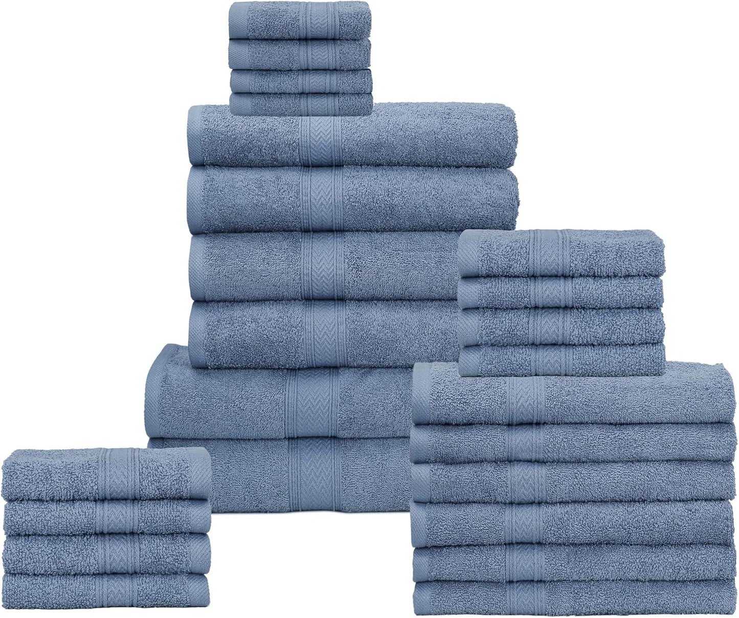 Premium 24 Piece Bath Towels Set for Luxurious Comfort