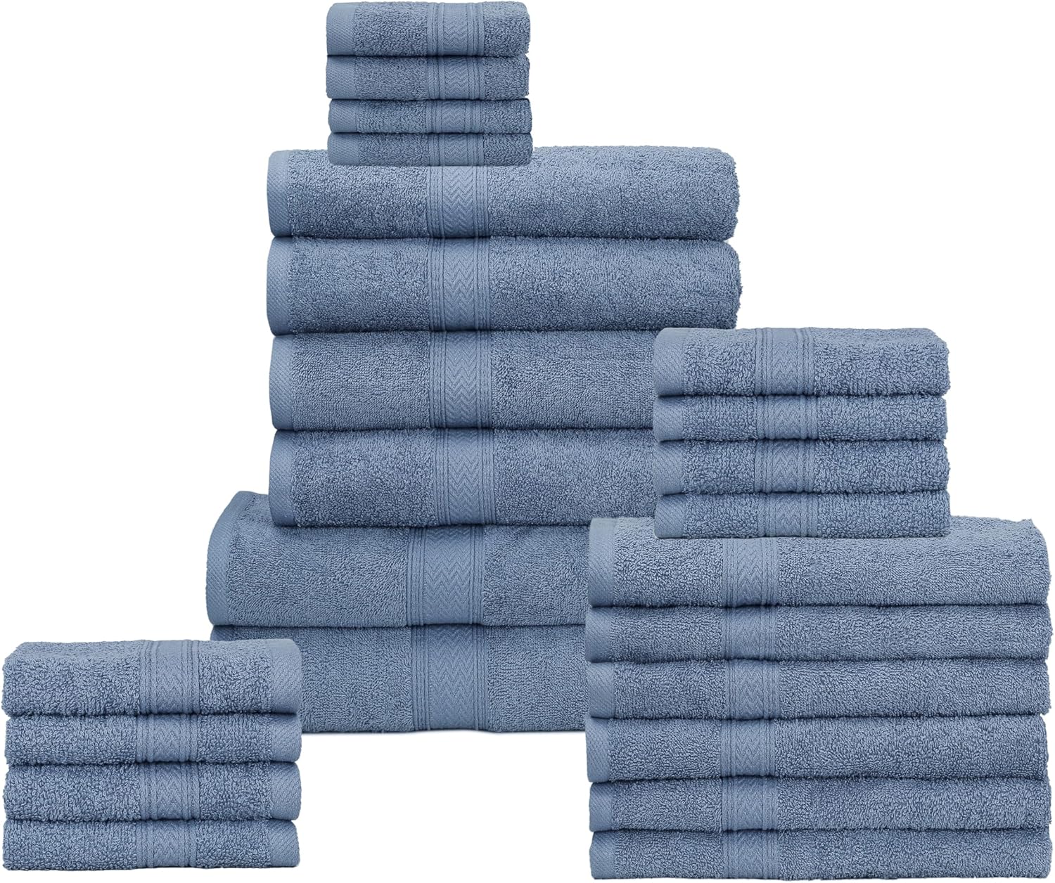 Premium 24 Piece Bath Towels Set for Luxurious Comfort