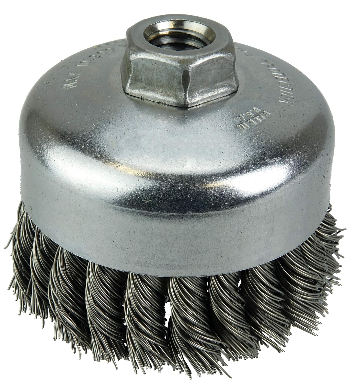 Weiler 4in Single Row Knot Wire Cup Brush for Heavy Duty Cleaning