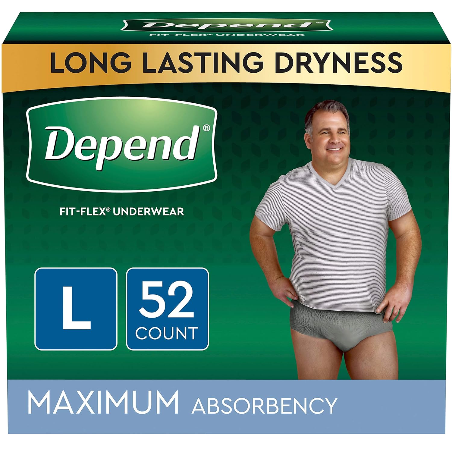 Depend FIT-FLEX Men's Incontinence Underwear - Maximum Absorbency