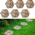 6 PCS River Rock Stepping Stones Outdoor 9.5 in Hexagon Pavers
