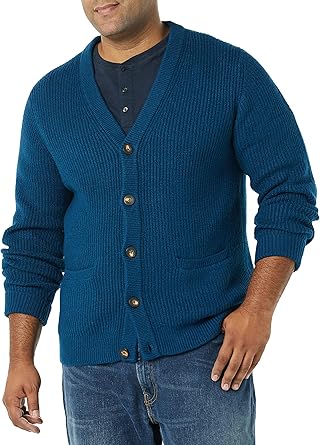 Men's Long-Sleeve Soft Touch Cardigan Sweater for Comfort