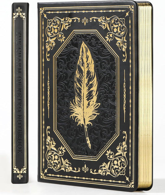 SPIPHY A5 Vintage Leather Journal - Classic Writing Notebooks