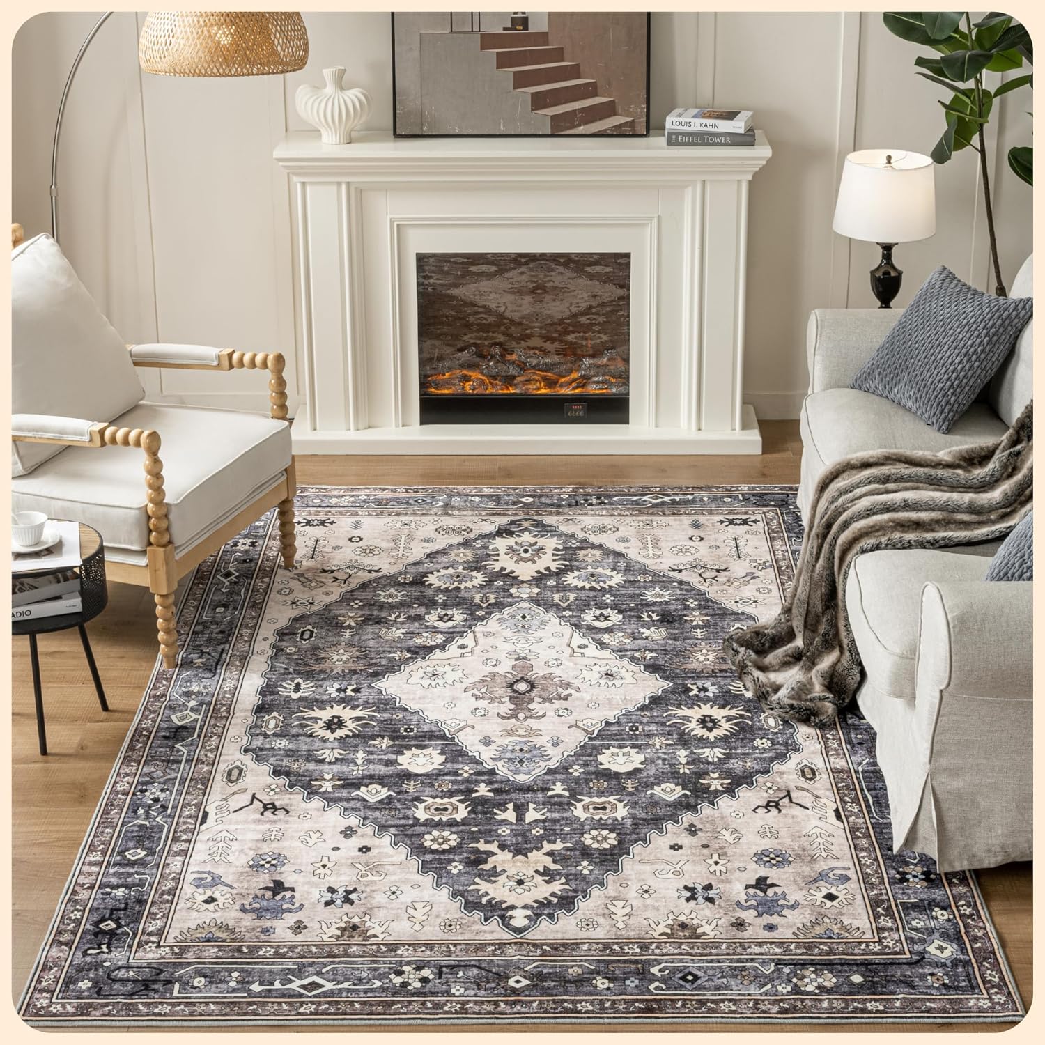 Istana 6x9 Area Rugs - Luxurious Soft Touch Living Room Rug