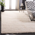 California Shag Area Rug 6ft 7in Square Ivory - Plush 2in Pile