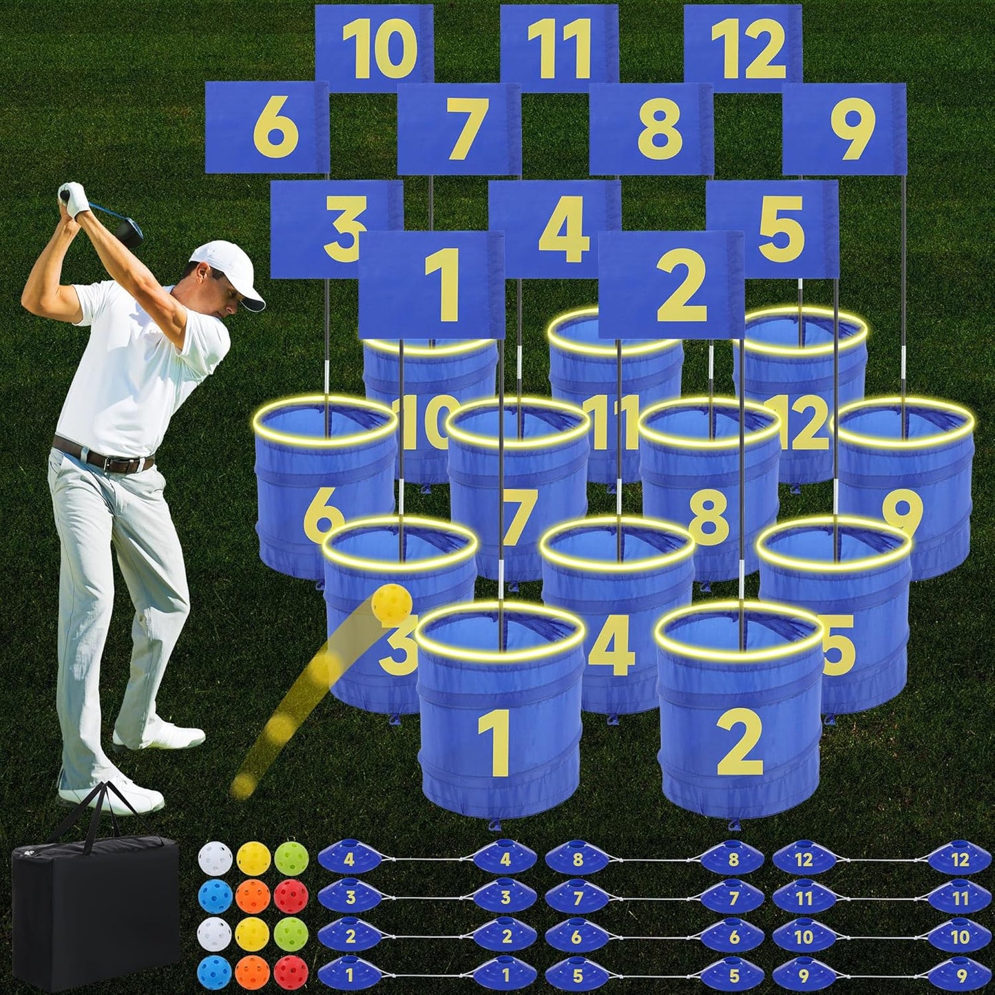 WATERPROOF 12-Hole Golf Practice Game by BALAPET
