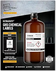 Avery UltraDuty GHS Chemical Labels for Laser Printers - 500 Pack