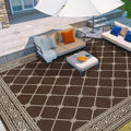 Outdoor Rug 8x10 Reversible Waterproof Patio Mat - Durable, Foldable
