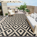Outdoor Waterproof Rug 10x14 ft - Durable Reversible Patio Mat