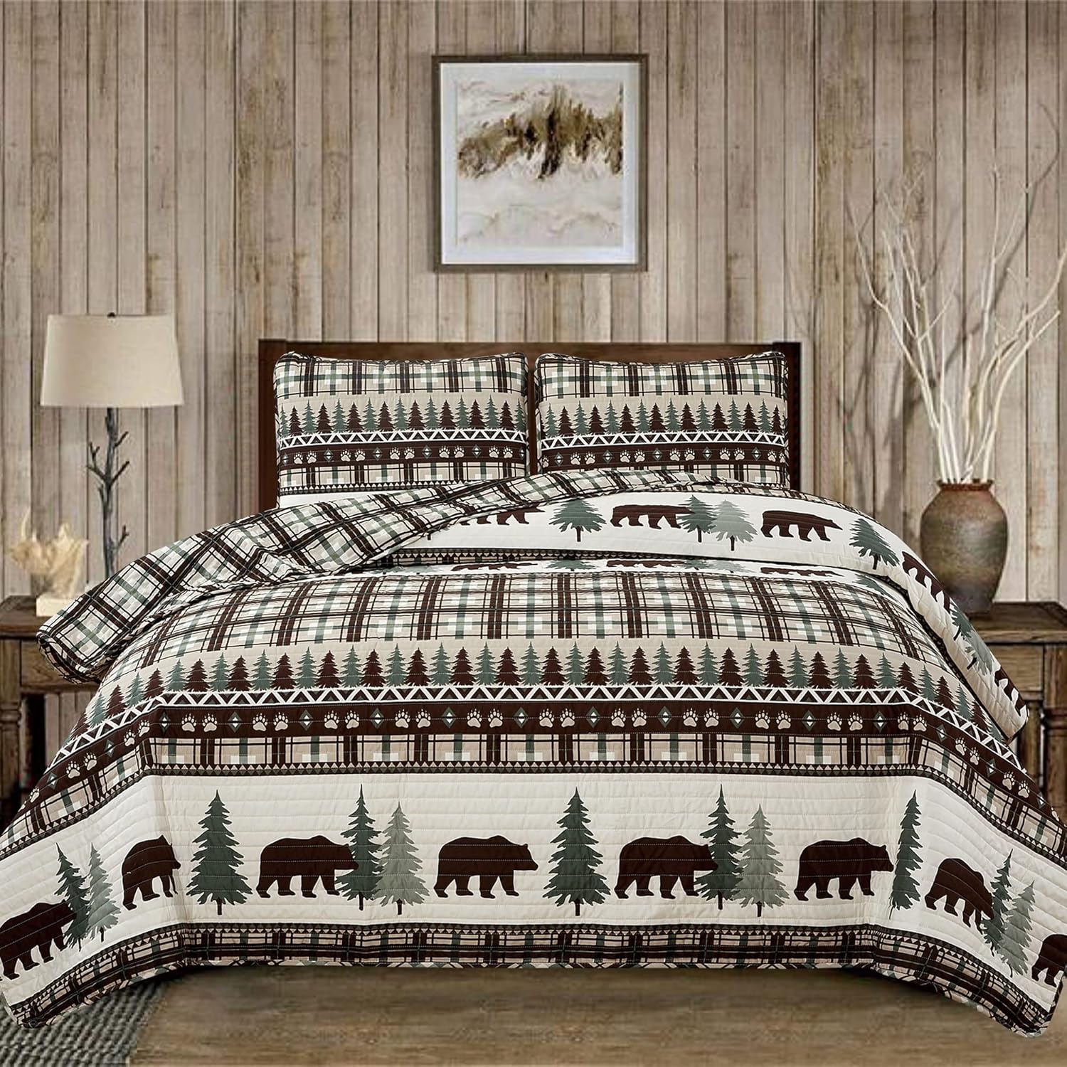 3 Piece Reversible Quilt Set with Shams for Cozy Bedrooms