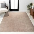Haze Solid Low-Pile Beige Indoor Area Rug 8x10 - Easy-Cleaning, Pet