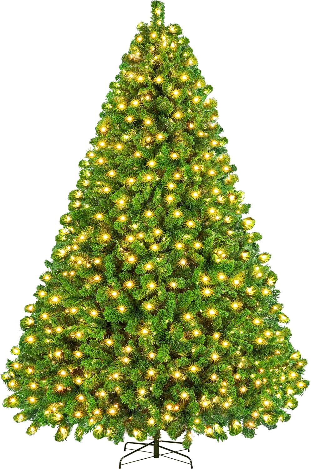 9ft Pre-lit Artificial Christmas Tree with Warm White Lights