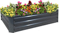 Galvanized Raised Garden Bed 4 ft x 3 ft - Durable Outdoor Planter