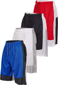 Mens Basketball Shorts with Pockets 4 Pack - Active Performance Value