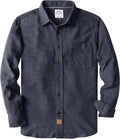 Dubinik Flannel Shirt for Men Plaid Button Down Long Sleeve Cotton Fit