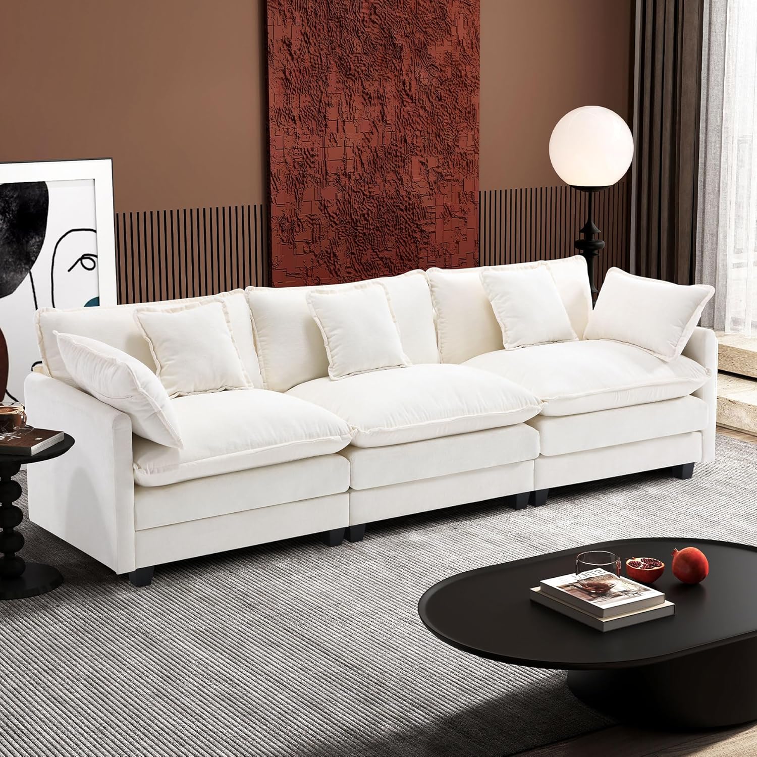 Ihanherry 111.4 Inch Cloud Sofa: Modern Modular Comfort