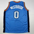 Facsimile Autographed Russell Westbrook Oklahoma City Blue Jersey