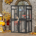 Catio Outdoor Cat Enclosure Window Access - Safe Wooden Playhouse