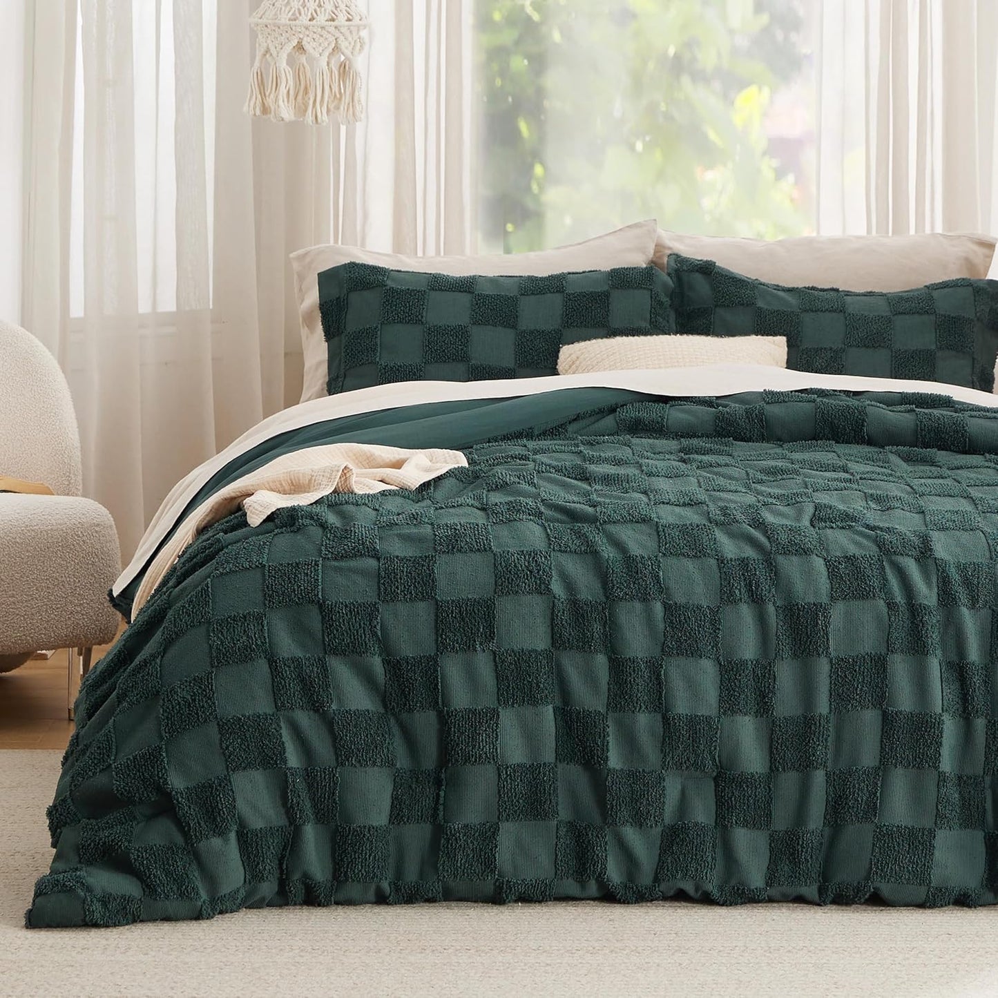 Bedsure Queen Size Comforter Set in Emerald for Cozy Bedrooms
