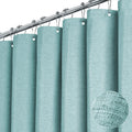 Extra Long Linen Textured Shower Curtain 72x96 in - Teal
