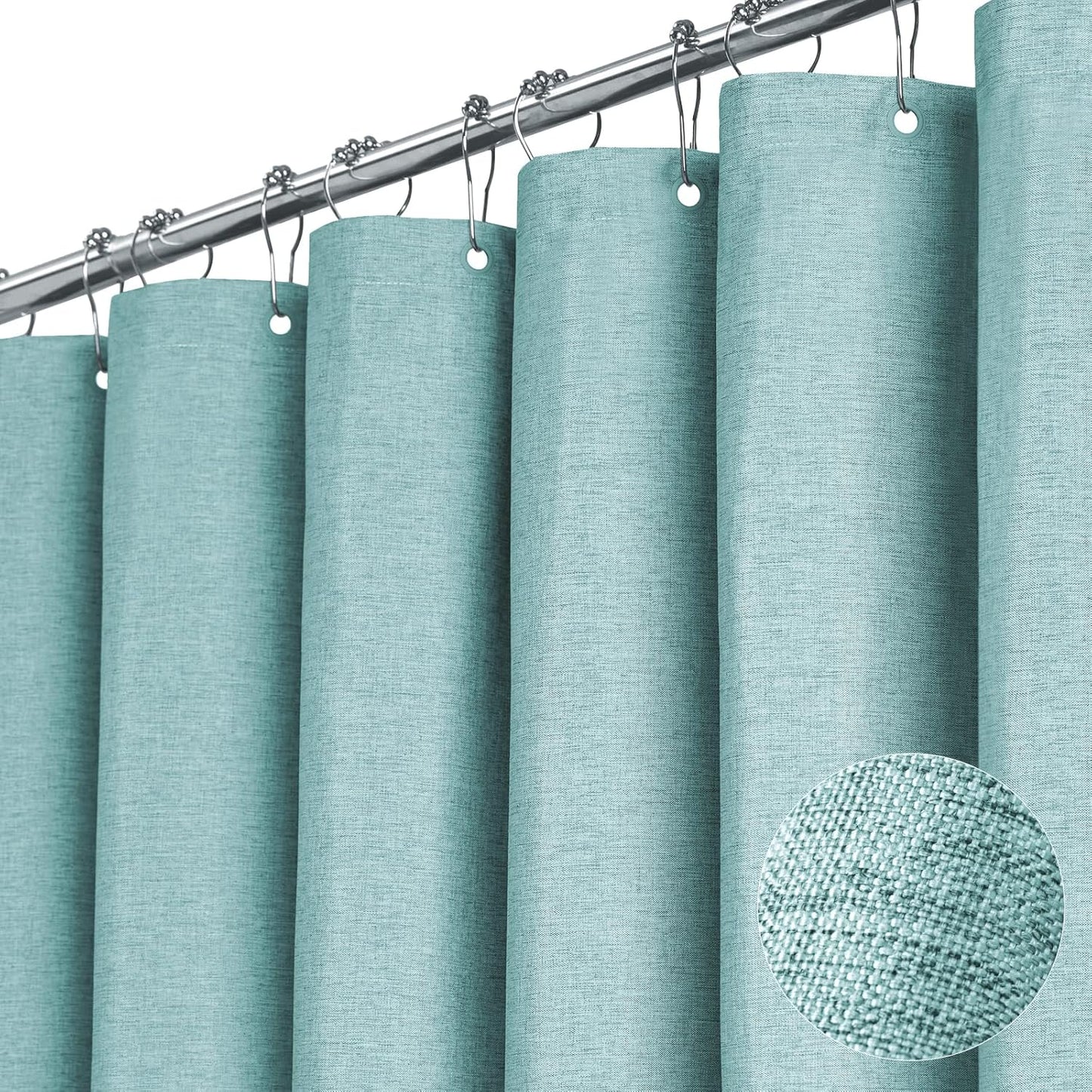 BTTN Extra Long Shower Curtain - 72x96 Inch Waterproof Fabric